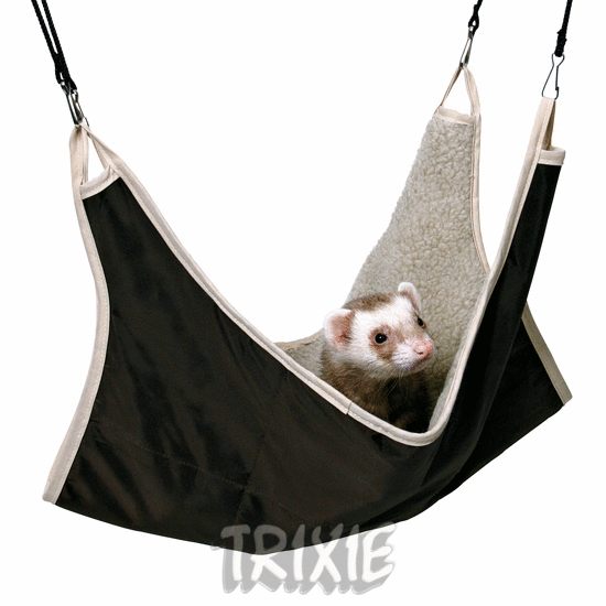 H�ngematte f.Frettchen, 45 � 45 cm, braun-beige